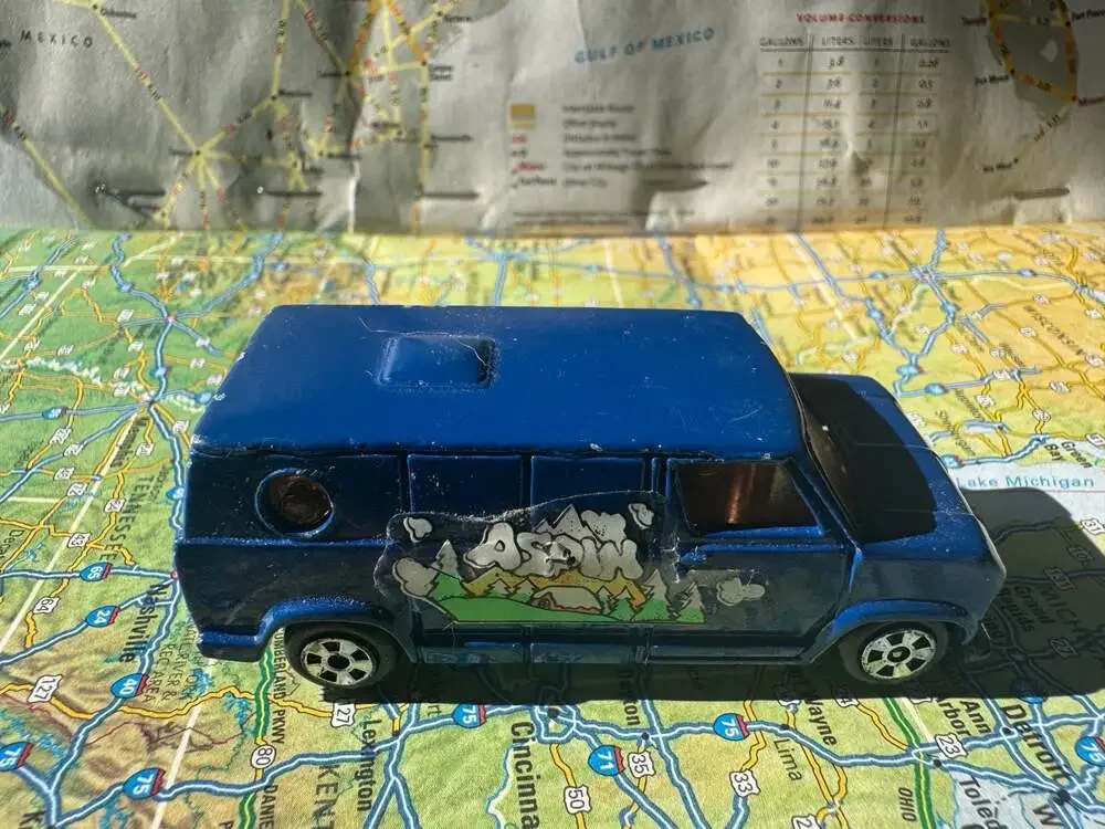 VINTAGE ‘70s ‘80s Wheeler Road Aces 'Aspin' Super Van Blue Diecast Hong Kong